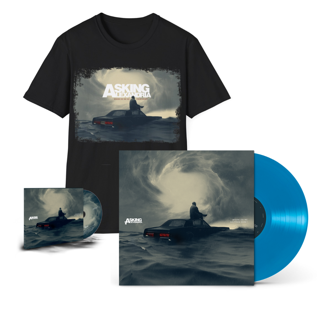 Asking Alexandria - Where Do We Go From Here? - Aqua LP + CD + Shirt Bundle