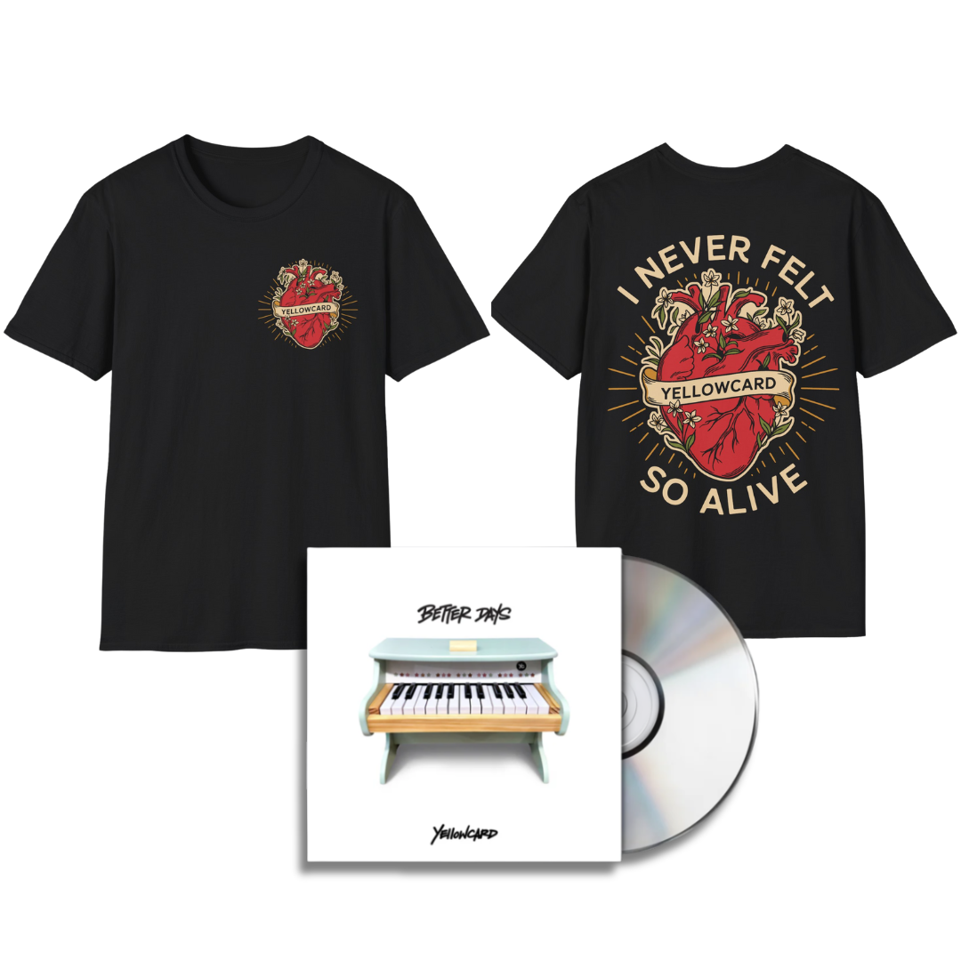 Yellowcard - Better Days - CD + Shirt "Heart" Bundle