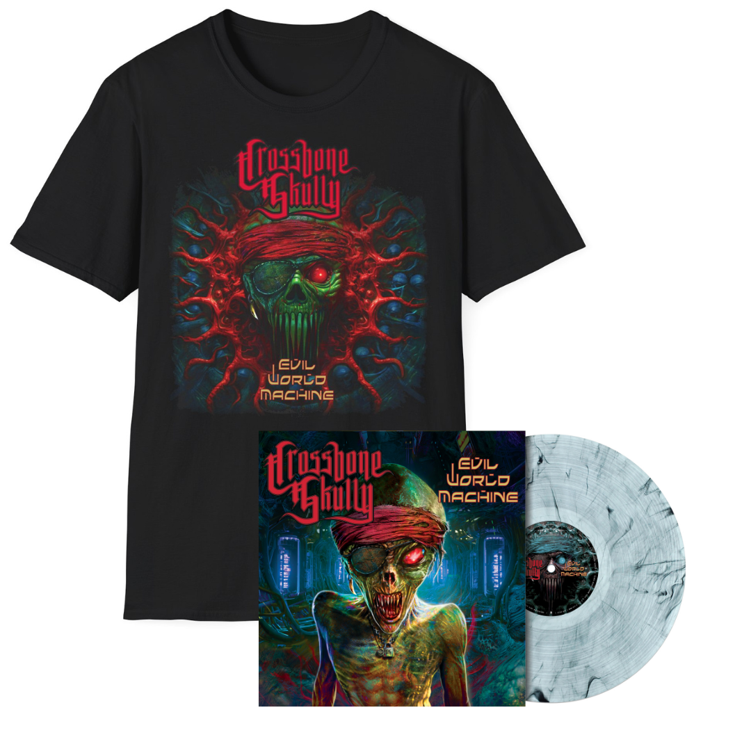 Crossbone Skully - Evil World Machine - Vinyl + Shirt Bundle