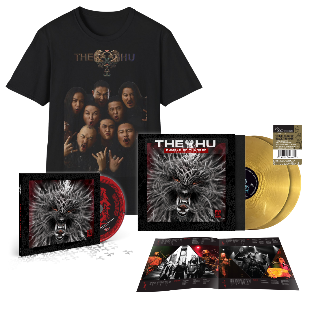 The HU - Rumble of Thunder (Deluxe Edition) - Gold LP + CD + Shirt Bundle