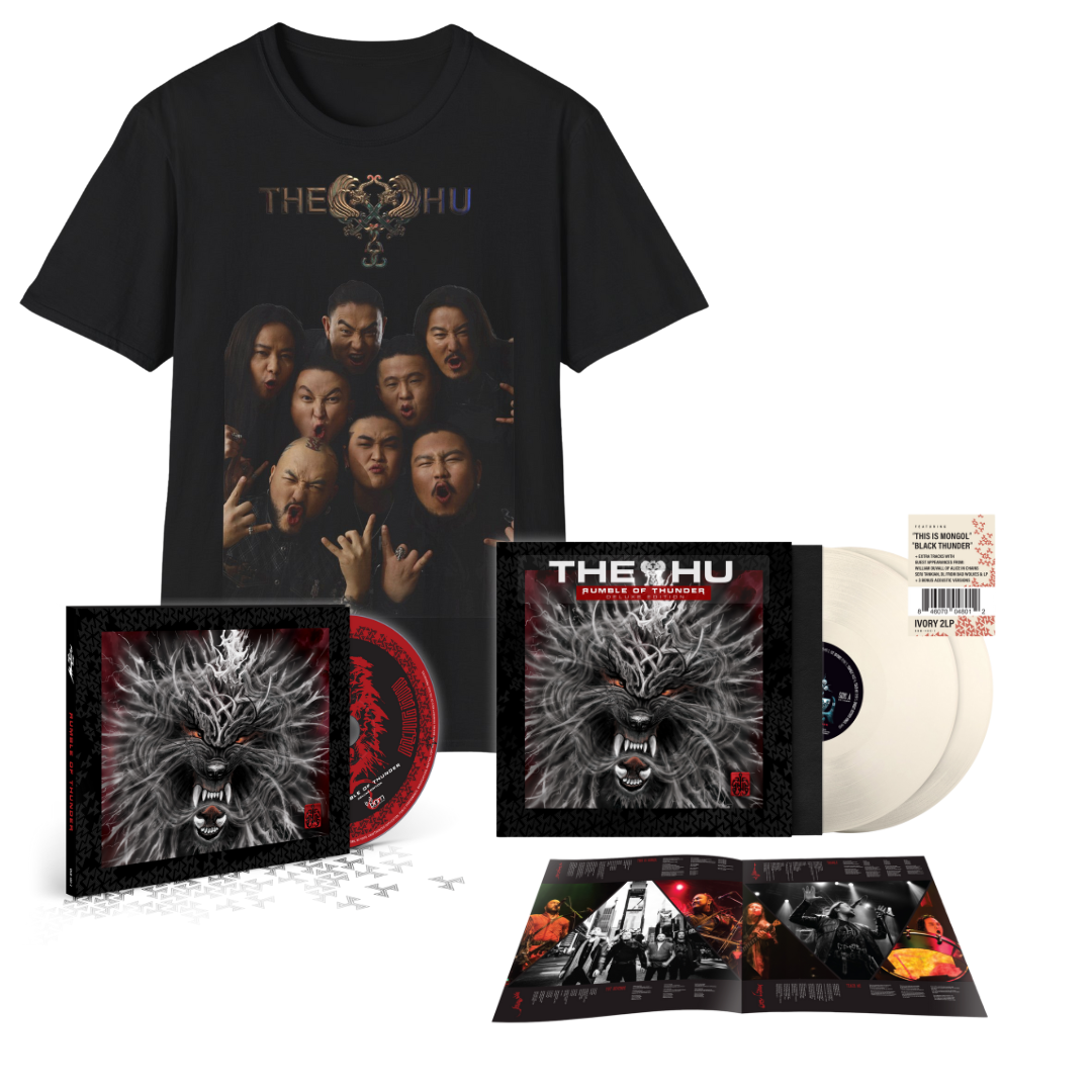 The HU - Rumble of Thunder (Deluxe Edition) - Beige LP + CD + Shirt Bundle