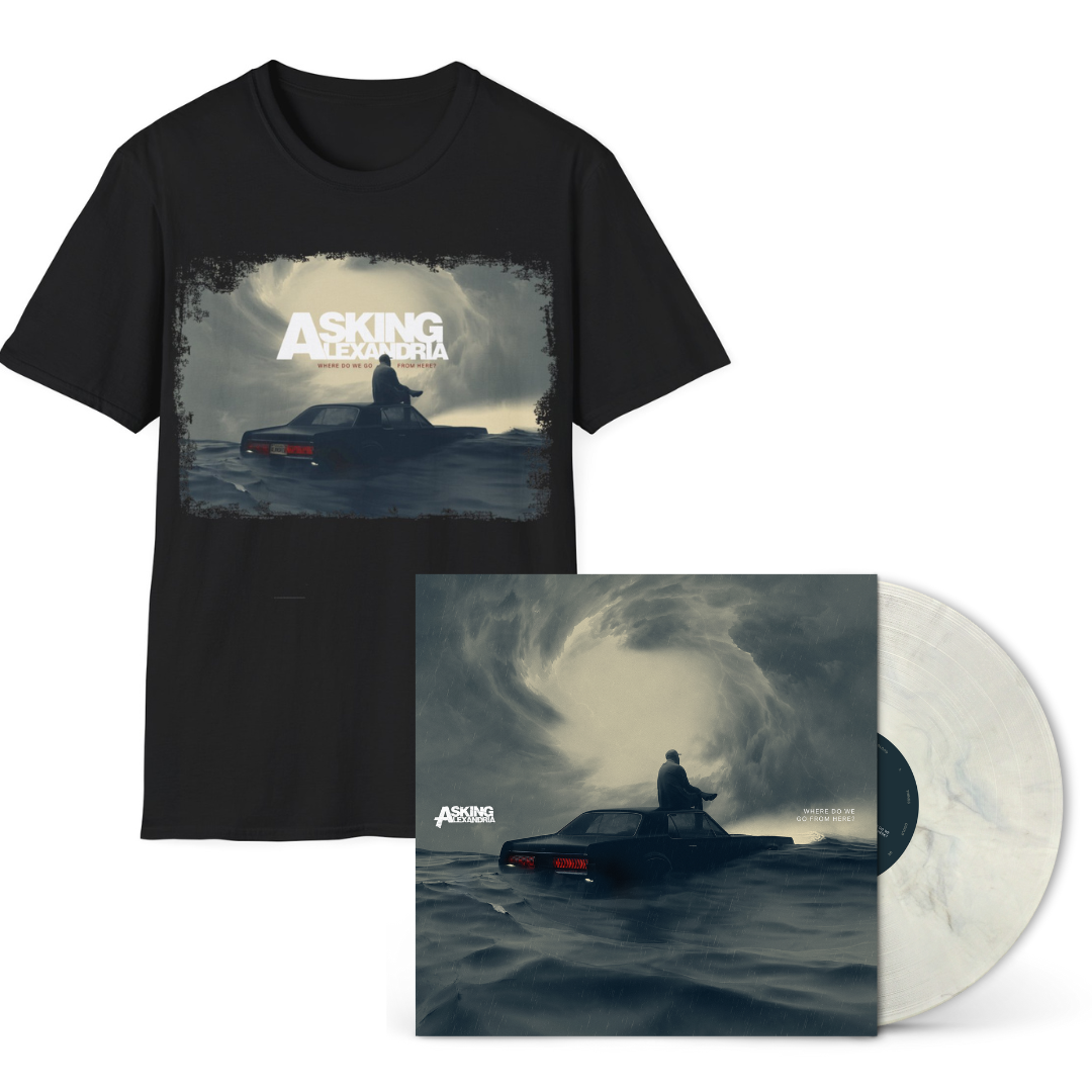 Asking Alexandria - Where Do We Go From Here? - White Marble LP + Shirt Bundle
