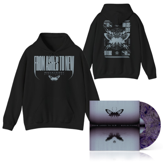 From Ashes To New - Reflections - Urchin Marble Color Vinyl + Hoodie Bundle