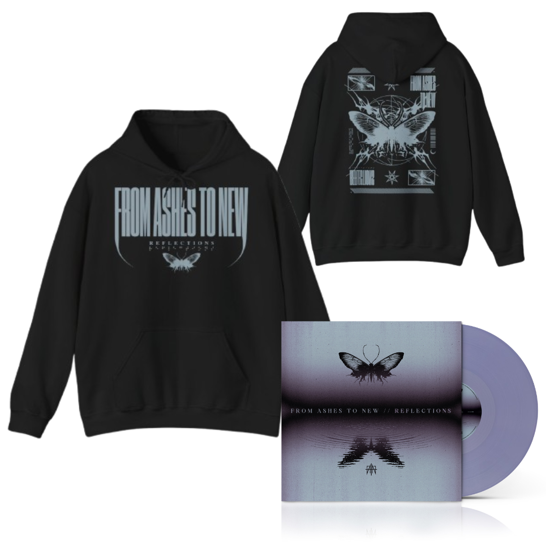 From Ashes To New - Reflections - Periwinkle Color Vinyl + Hoodie Bundle