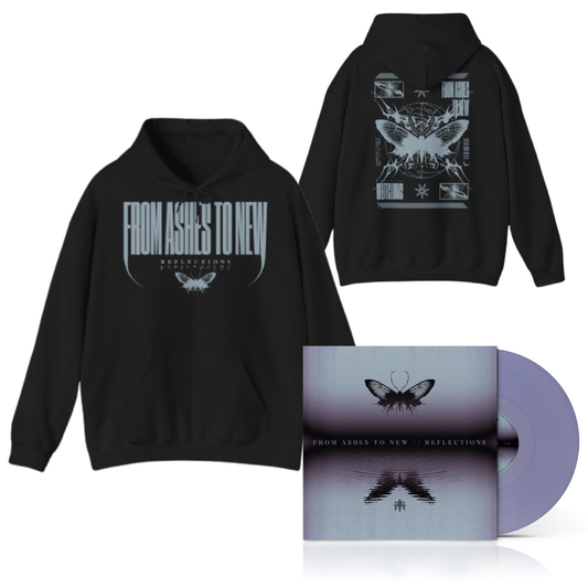 From Ashes To New - Reflections - Periwinkle Color Vinyl + Hoodie Bundle
