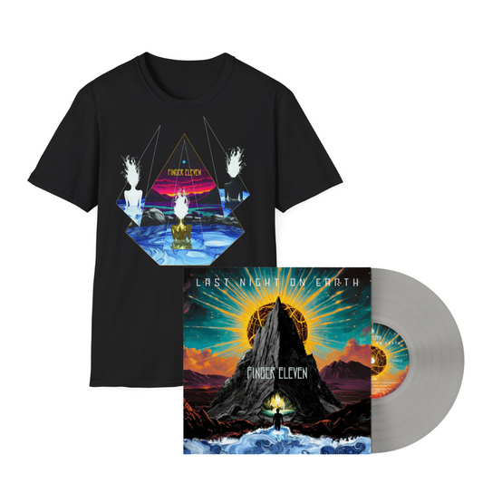 Finger Eleven - Last Night On Earth - Metallic Silver Vinyl + Shirt (Siren Pool) Bundle