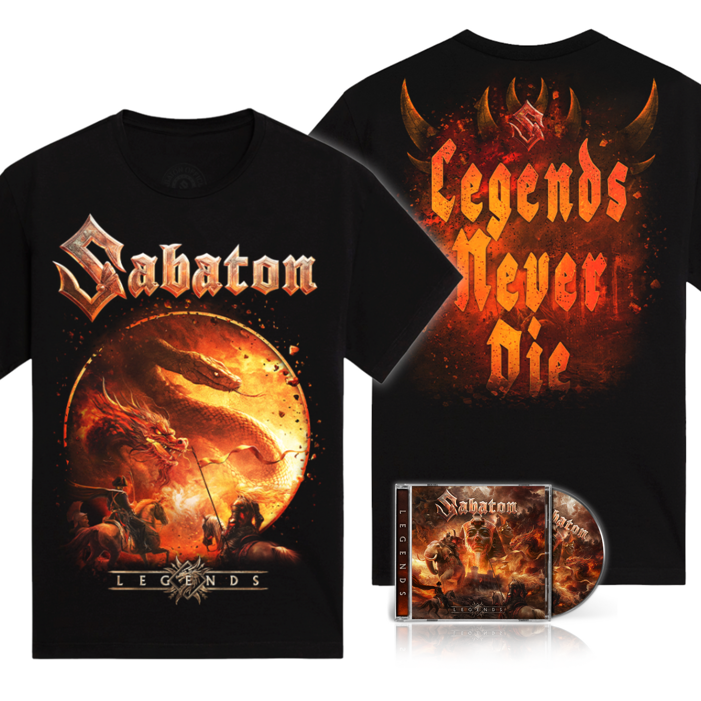 Sabaton - Legends - CD + Shirt "Legends Never Die" Bundle