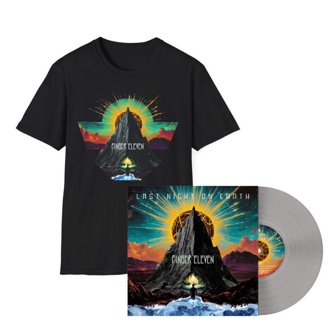 Finger Eleven - Last Night On Earth - Metallic Silver Vinyl + Shirt Bundle