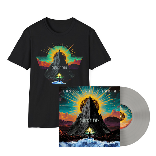 Finger Eleven - Last Night On Earth - Metallic Silver Vinyl + Shirt Bundle