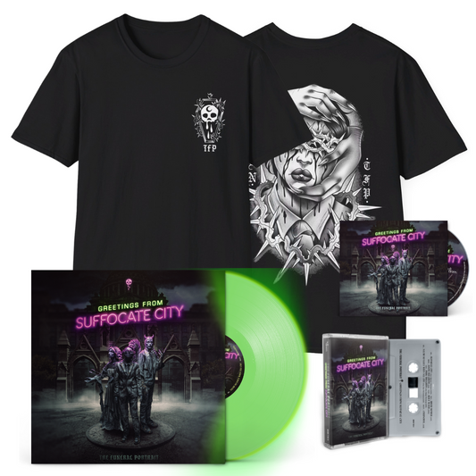 The Funeral Portrait - Greetings From Suffocate City - Vinyl + CD + Cassette + Shirt Bundle